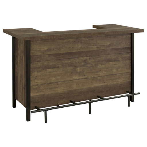 Bellemore Rectangular Storage Bar Unit Rustic Oak - Imperial Furniture (Las Vegas, NV) - Multi Location
