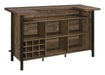Bellemore Rectangular Storage Bar Unit Rustic Oak - Imperial Furniture (Las Vegas, NV) - Multi Location