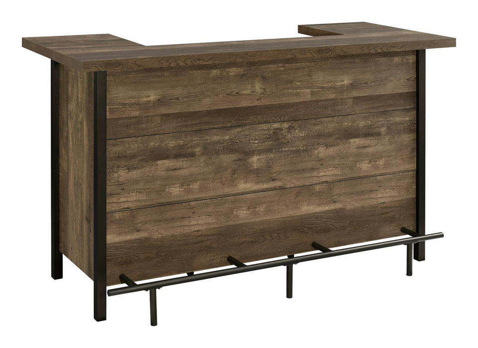 Bellemore Rectangular Storage Bar Unit Rustic Oak - Imperial Furniture (Las Vegas, NV) - Multi Location