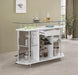 Gideon Crescent Shaped Glass Top Bar Unit with Drawer - Imperial Furniture (Las Vegas, NV) - Multi Location