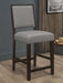Bedford Upholstered Open Back Counter Height Stools with Footrest (Set of 2) Grey and Espresso - Imperial Furniture (Las Vegas, NV) - Multi Location
