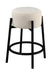 Leonard Upholstered Backless Round Stools White and Black (Set of 2) - Imperial Furniture (Las Vegas, NV) - Multi Location