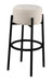 Leonard Upholstered Backless Round Stools White and Black (Set of 2) - Imperial Furniture (Las Vegas, NV) - Multi Location