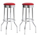 Theodore Upholstered Top Bar Stools Red and Chrome (Set of 2) - Imperial Furniture (Las Vegas, NV) - Multi Location
