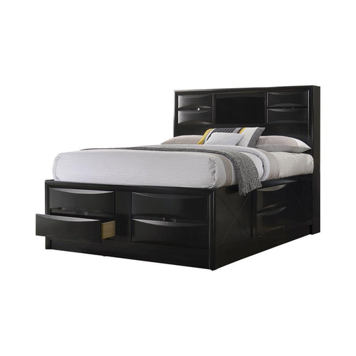 Briana California King Platform Storage Bed Black - Imperial Furniture (Las Vegas, NV) - Multi Location