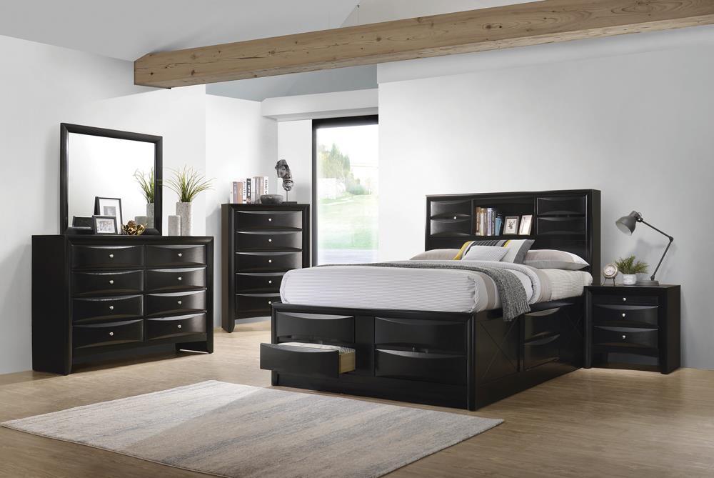 Briana Eastern King Platform Storage Bed Black - Imperial Furniture (Las Vegas, NV) - Multi Location