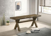 Alston X-shaped Dining Bench Knotty Nutmeg - Imperial Furniture (Las Vegas, NV) - Multi Location