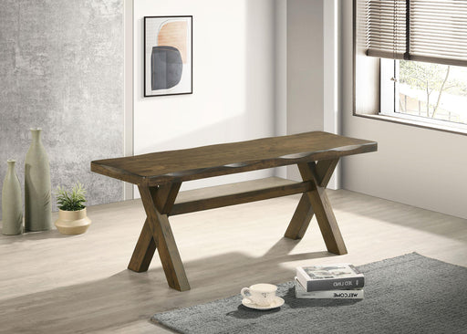 Alston X-shaped Dining Bench Knotty Nutmeg - Imperial Furniture (Las Vegas, NV) - Multi Location