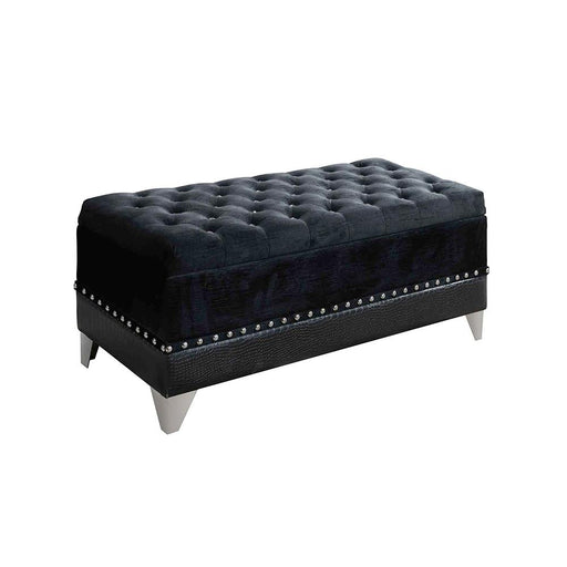 Barzini Tufted Rectangular Trunk with Nailhead Black - Imperial Furniture (Las Vegas, NV) - Multi Location