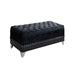Barzini Tufted Rectangular Trunk with Nailhead Black - Imperial Furniture (Las Vegas, NV) - Multi Location