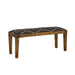 Lamont Rectangular Upholstered Bench Natural and Navy - Imperial Furniture (Las Vegas, NV) - Multi Location