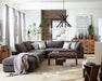 Lamont Rectangular Upholstered Bench Natural and Navy - Imperial Furniture (Las Vegas, NV) - Multi Location