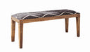 Lamont Rectangular Upholstered Bench Natural and Navy - Imperial Furniture (Las Vegas, NV) - Multi Location