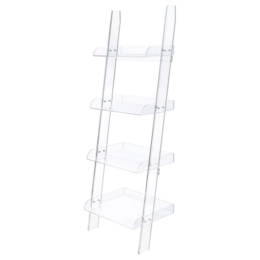 Amaturo 4-shelf Ladder Bookcase Clear - Imperial Furniture (Las Vegas, NV) - Multi Location