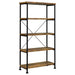 Analiese 4-shelf Bookcase Antique Nutmeg - Imperial Furniture (Las Vegas, NV) - Multi Location