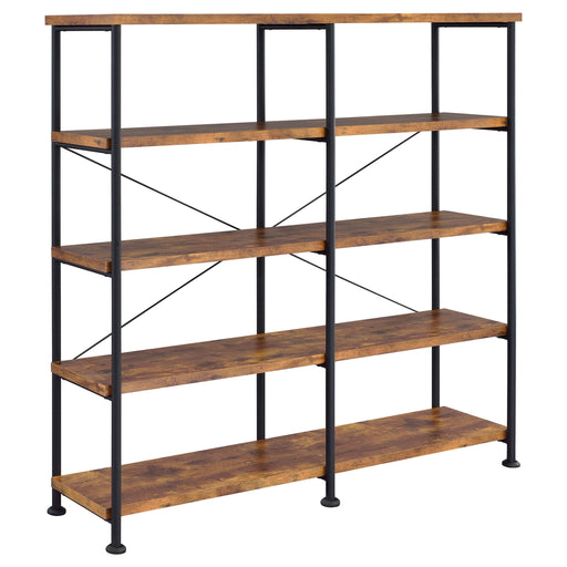 Analiese 4-shelf Open Bookcase Antique Nutmeg - Imperial Furniture (Las Vegas, NV) - Multi Location