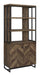 Millbrook 2-door Bookcase Rustic Oak Herringbone and Gunmetal - Imperial Furniture (Las Vegas, NV) - Multi Location