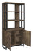 Millbrook 2-door Bookcase Rustic Oak Herringbone and Gunmetal - Imperial Furniture (Las Vegas, NV) - Multi Location