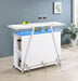 Araceli Home Bar Wine Cabinet White High Gloss and Chrome - Imperial Furniture (Las Vegas, NV) - Multi Location
