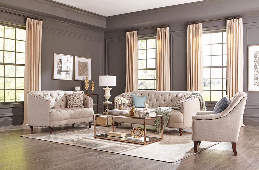 Avonlea Sloped Arm Upholstered Chair Grey - Imperial Furniture (Las Vegas, NV) - Multi Location