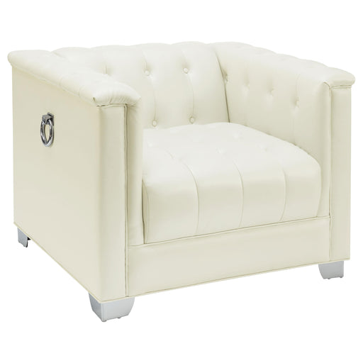 Chaviano Tufted Upholstered Chair Pearl White - Imperial Furniture (Las Vegas, NV) - Multi Location