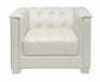 Chaviano Tufted Upholstered Chair Pearl White - Imperial Furniture (Las Vegas, NV) - Multi Location