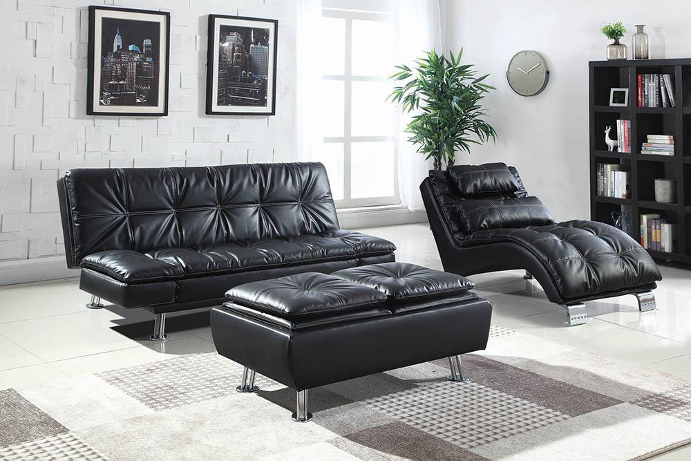 Dilleston Upholstered Chaise Black - Imperial Furniture (Las Vegas, NV) - Multi Location