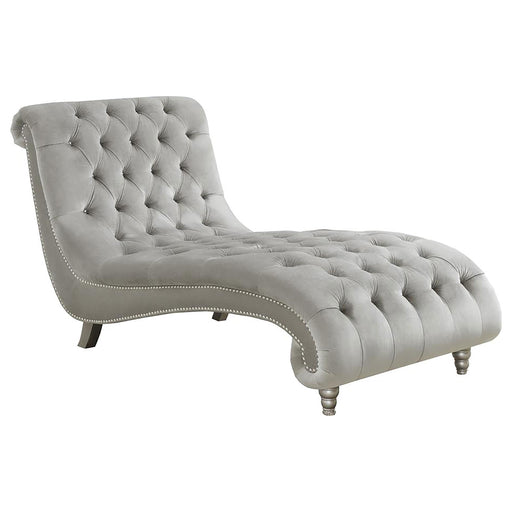 Lydia Tufted Cushion Chaise with Nailhead Trim Grey - Imperial Furniture (Las Vegas, NV) - Multi Location