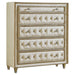 Antonella 5-drawer Upholstered Chest Ivory and Camel - Imperial Furniture (Las Vegas, NV) - Multi Location
