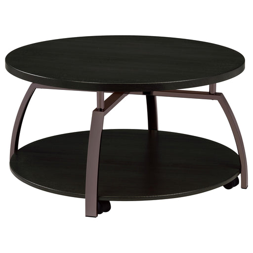 Dacre Round Coffee Table Dark Grey and Black Nickel - Imperial Furniture (Las Vegas, NV) - Multi Location