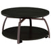Dacre Round Coffee Table Dark Grey and Black Nickel - Imperial Furniture (Las Vegas, NV) - Multi Location