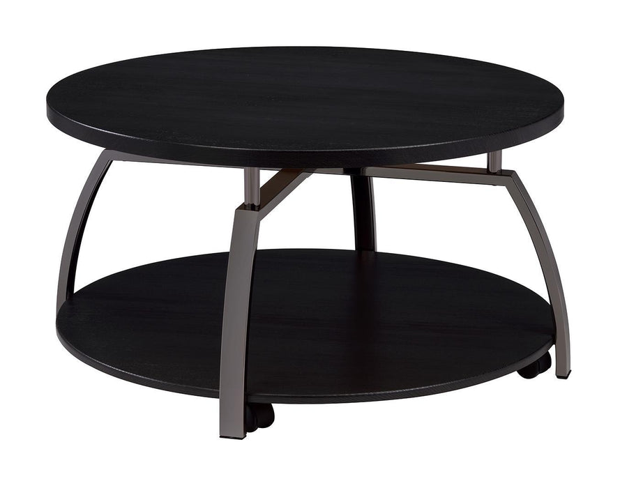 Dacre Round Coffee Table Dark Grey and Black Nickel - Imperial Furniture (Las Vegas, NV) - Multi Location