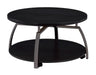 Dacre Round Coffee Table Dark Grey and Black Nickel - Imperial Furniture (Las Vegas, NV) - Multi Location