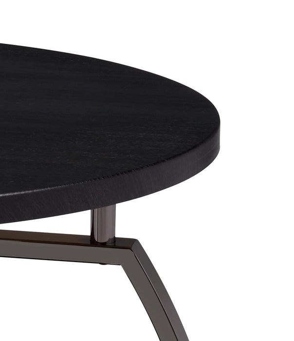 Dacre Round Coffee Table Dark Grey and Black Nickel - Imperial Furniture (Las Vegas, NV) - Multi Location