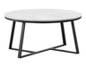 Hugo Round Coffee Table White and Matte Black - Imperial Furniture (Las Vegas, NV) - Multi Location