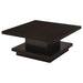 Reston Pedestal Square Coffee Table Cappuccino - Imperial Furniture (Las Vegas, NV) - Multi Location