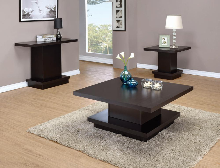 Reston Pedestal Square Coffee Table Cappuccino - Imperial Furniture (Las Vegas, NV) - Multi Location
