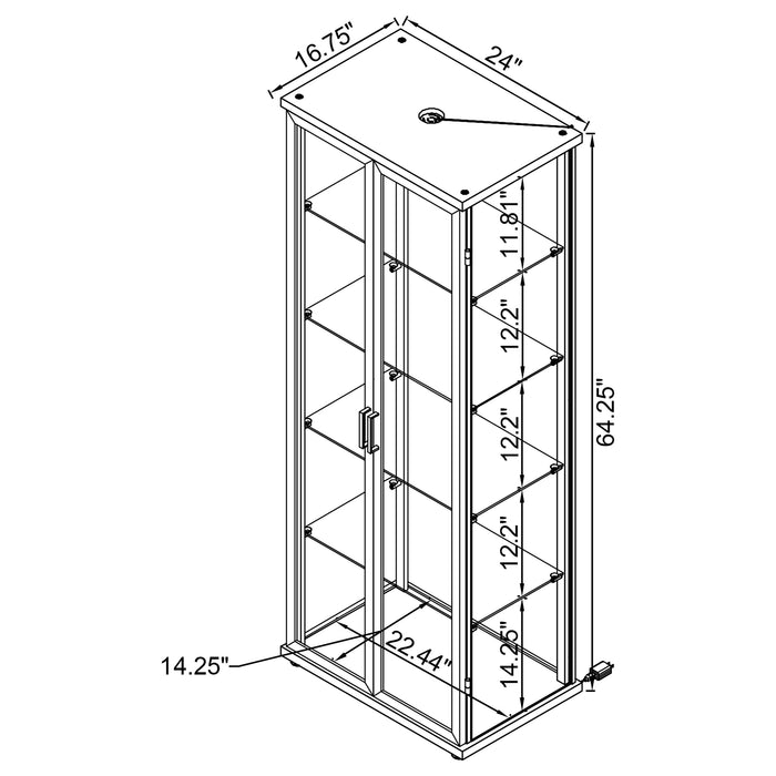 Aero Curio Cabinet - Imperial Furniture (Las Vegas, NV) - Multi Location