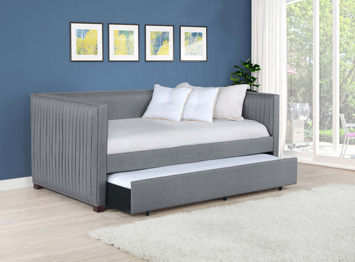 Brodie Upholstered Twin Daybed with Trundle Grey - Imperial Furniture (Las Vegas, NV) - Multi Location