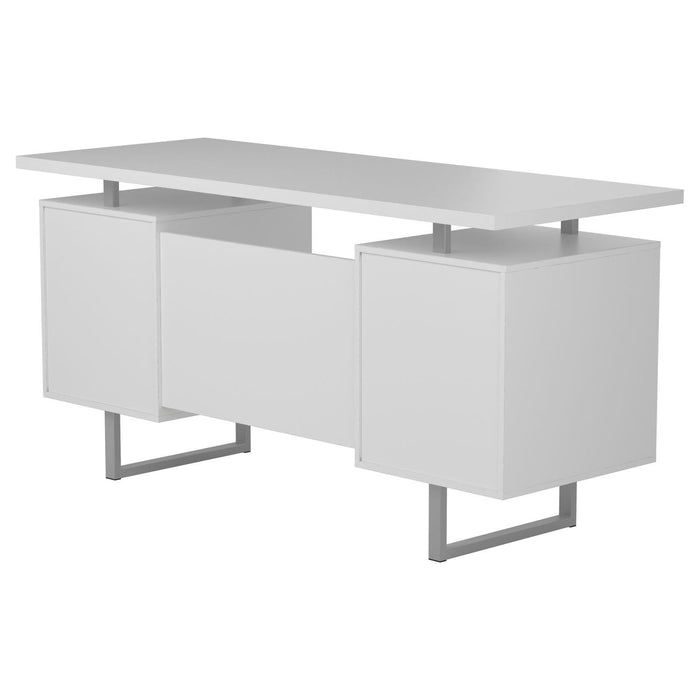 Lawtey Floating Top Office Desk White Gloss - Imperial Furniture (Las Vegas, NV) - Multi Location
