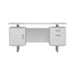 Lawtey Floating Top Office Desk White Gloss - Imperial Furniture (Las Vegas, NV) - Multi Location
