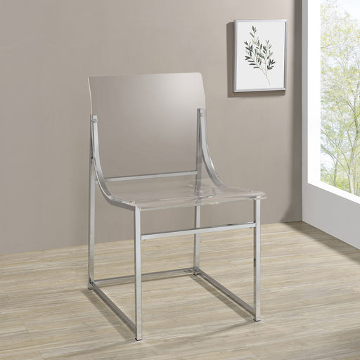Adino Acrylic Dining Side Chair Clear and Chrome - Imperial Furniture (Las Vegas, NV) - Multi Location