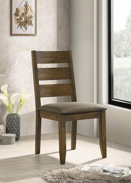 Alston Ladder Back Dining Side Chairs Knotty Nutmeg and Grey (Set of 2) - Imperial Furniture (Las Vegas, NV) - Multi Location