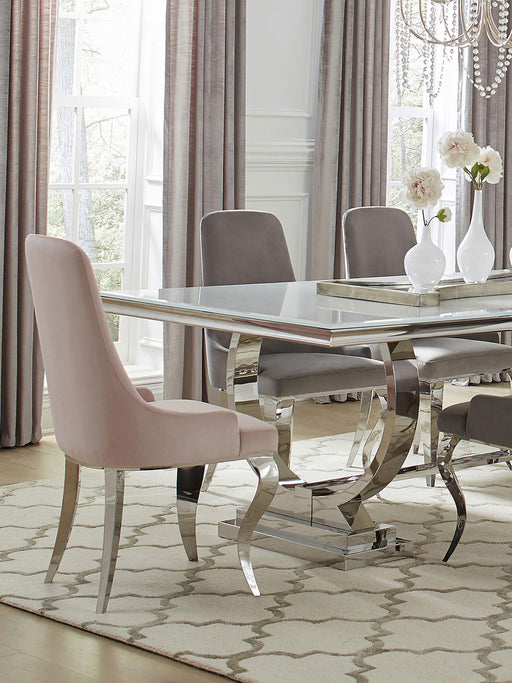 Antoine Upholstered Demi Arm Dining Side Chairs (Set of 2) - Imperial Furniture (Las Vegas, NV) - Multi Location