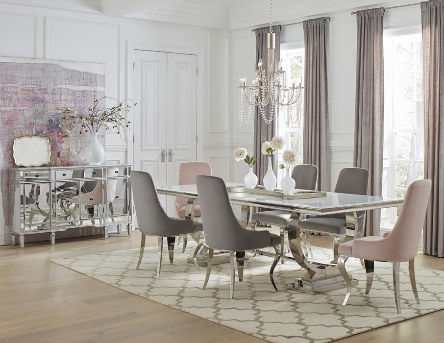 Antoine Upholstered Demi Arm Dining Side Chairs (Set of 2) - Imperial Furniture (Las Vegas, NV) - Multi Location