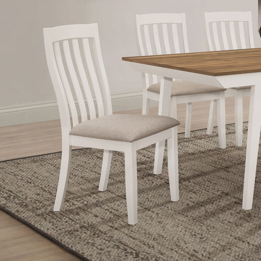 Anwar Vertical Slat Back Dining Side Chair Off White - Imperial Furniture (Las Vegas, NV) - Multi Location