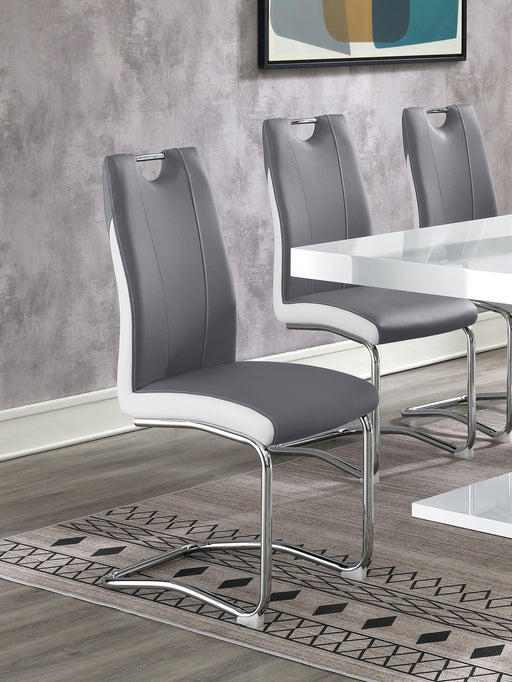 Brooklyn Upholstered Side Chairs with S-frame (Set of 4) Grey and White - Imperial Furniture (Las Vegas, NV) - Multi Location