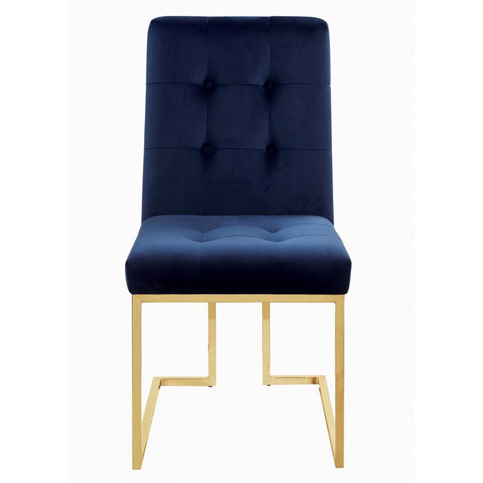 Cisco Tufted Back Side Chairs Ink Blue (Set of 2) - Imperial Furniture (Las Vegas, NV) - Multi Location