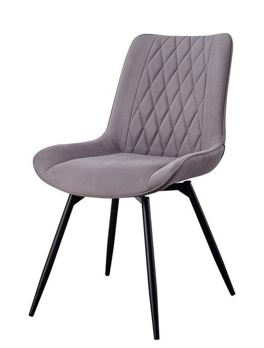 Diggs Upholstered Tufted Swivel Dining Chairs Grey and Gunmetal (Set of 2) - Imperial Furniture (Las Vegas, NV) - Multi Location