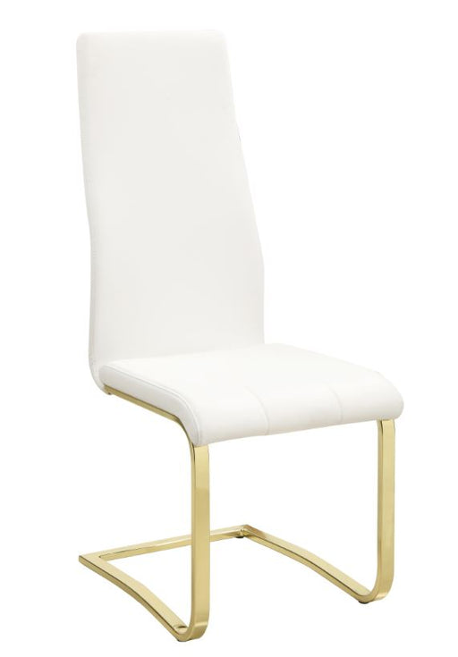 Montclair Side Chairs White and Rustic Brass (Set of 4) - Imperial Furniture (Las Vegas, NV) - Multi Location